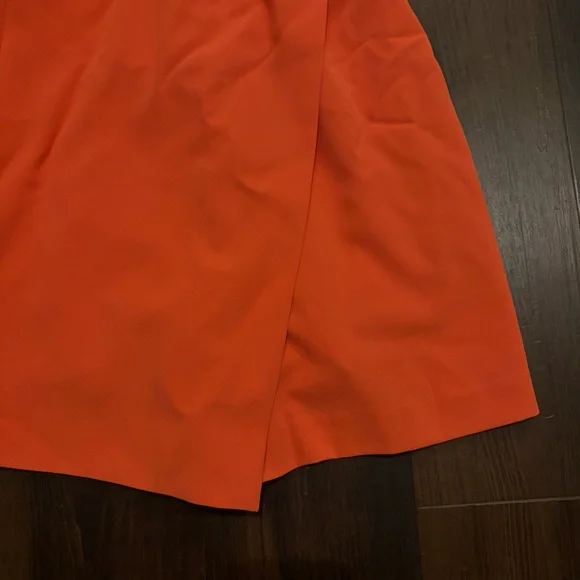 Alice + Olivia Emery Draped Crepe Playsuit Orange Size 2 - Picture 3 of 8